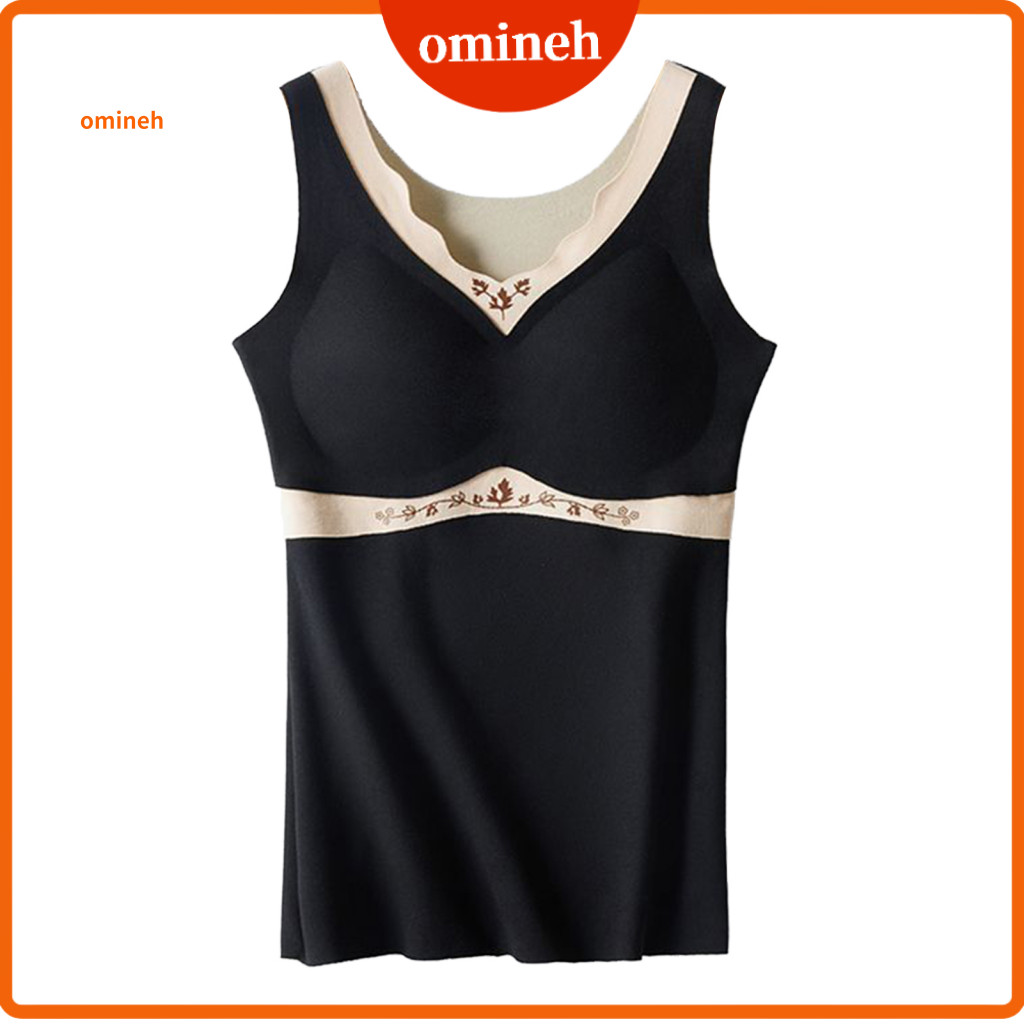 Built-in Bra Thermal Vest Top Women’s Bottoming with Soft Touch Innerwear Warm Winter Undershirt for Comfortable Layer