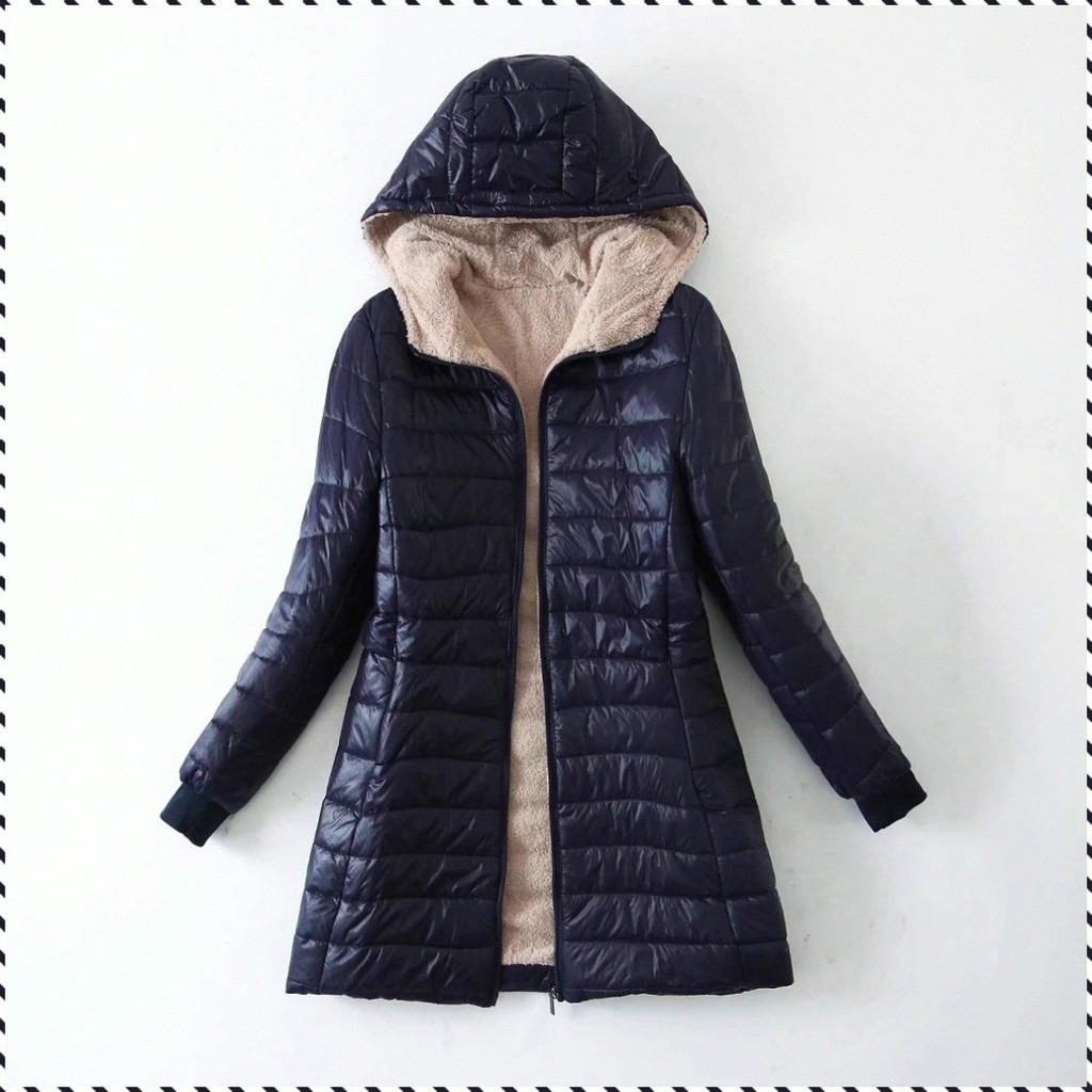 Lambswool Jacket Hooded Warm Clothing Slim Padded Quality Fabrics Protecting the Head Commuter