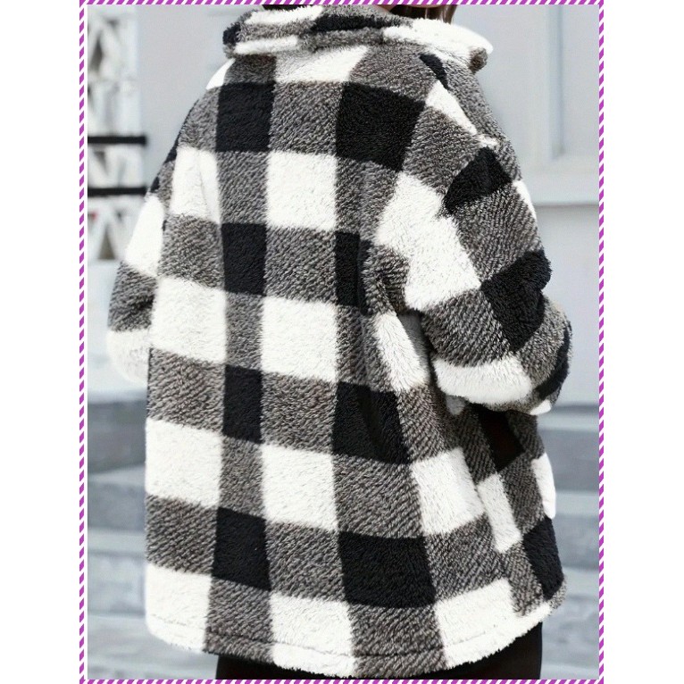 Tweed Jacket Fashionable Women Long Coat Vintage Unique Keep Warm Practicality Daily Life