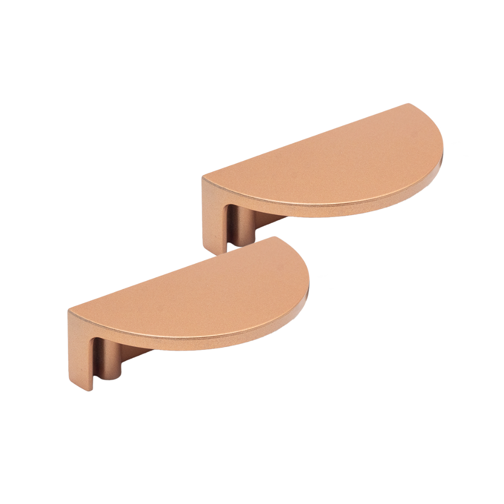 2 Uni Puxadores Concha Para Gaveta Armario Next Dourado 64mm