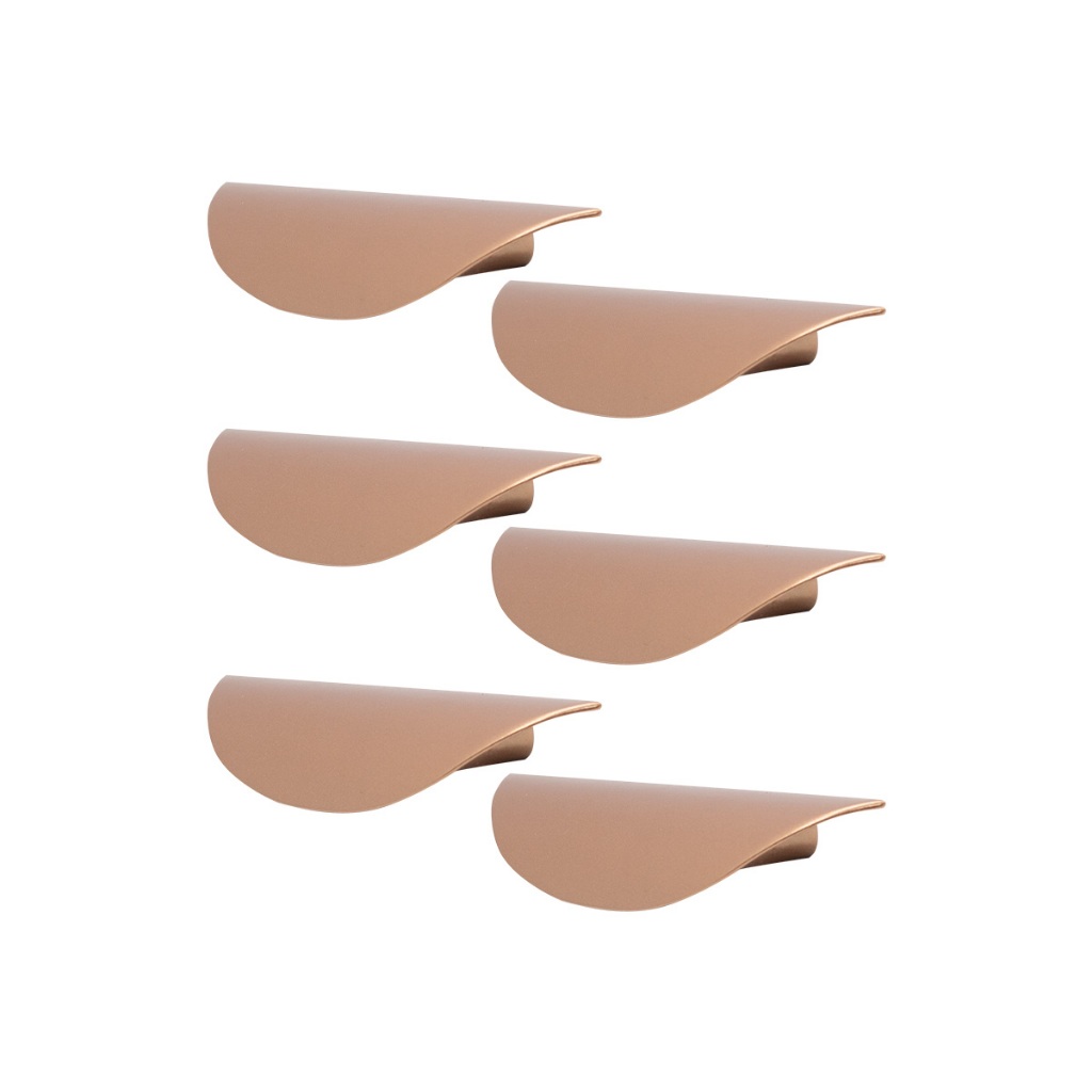 6 Pçs Puxadores Concha Colonial Gaveta Dourado Provençal 64mm