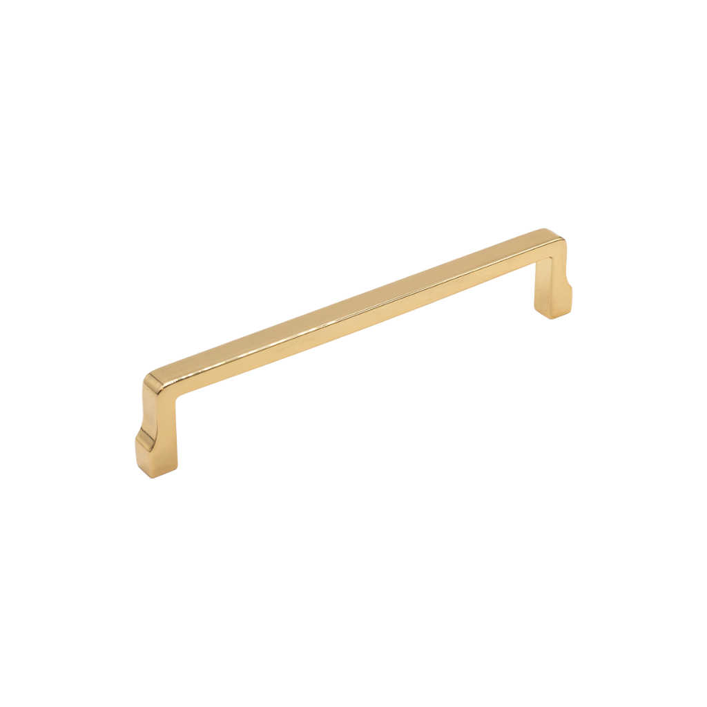 Puxador Tomina Gaveta Movel Ouro Gold Banhado 24k Alça 128mm