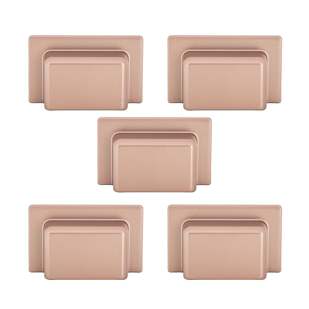5 Pçs Puxador Concha Dourado De Armario Gaveta Movel Viale 3,2cm