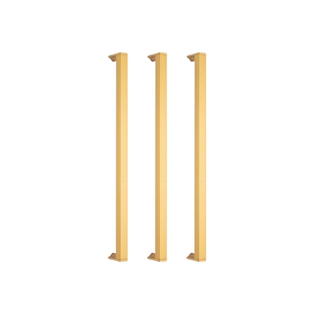 3 Uni Puxadores De Gaveta Armario Slim 35,2cm Dourado Bronze