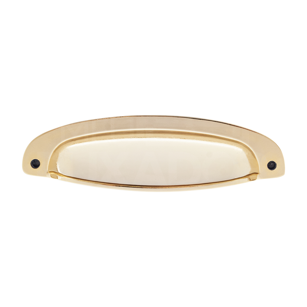 Puxador Concha Dourado P/ Gaveta Porta Armário Finezza 96mm