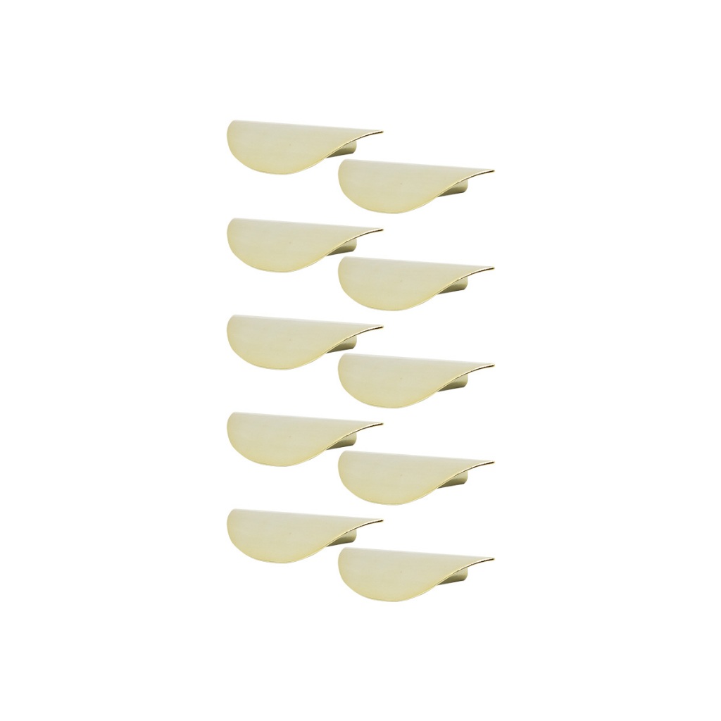 10 Puxadores Concha Gaveta Armário Rose Dourado Brilhante 64mm