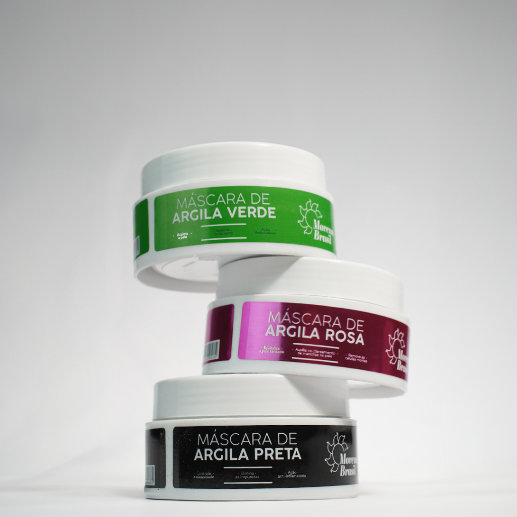 Kit SkinCare Argila Preta, Verde e Rosa – Hidratação, Controle de Olesidade e Prevenção De Acne