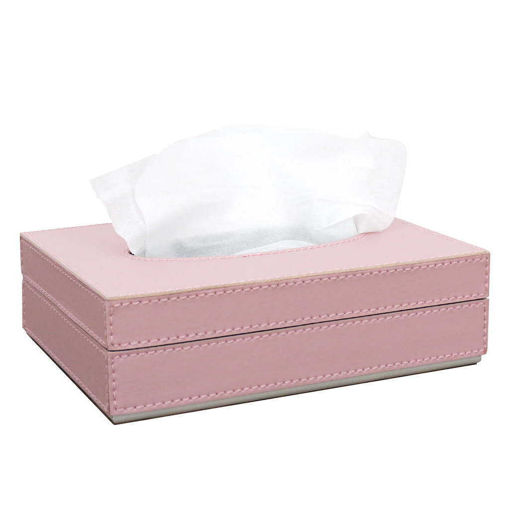 Porta Lenço De Papel Em Corino Cor Rosa Millennial