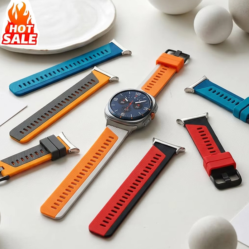 Pulseira De Silicone De Sarja Sem Lacunas (Relógio) Compatível Com Samsung Galaxy Watch 8 40mm 44mm Classic 46mm Ultra 4