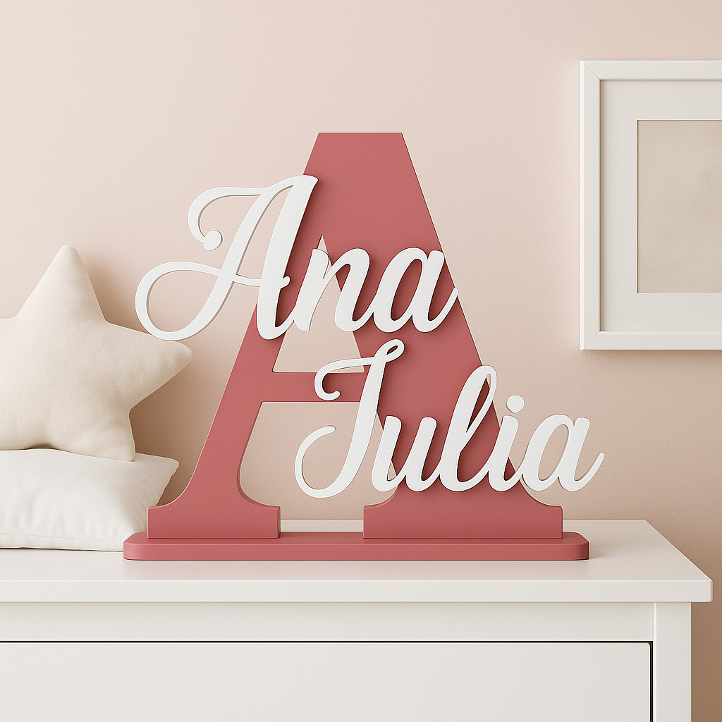 Letreiro Em Mdf Para Decoração Nome Simples e Composto