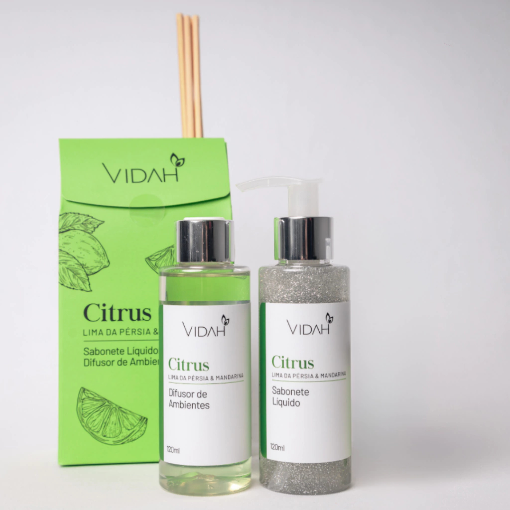 Kit Citrus Difusor 120ml + Sabonete 120ml Vidah