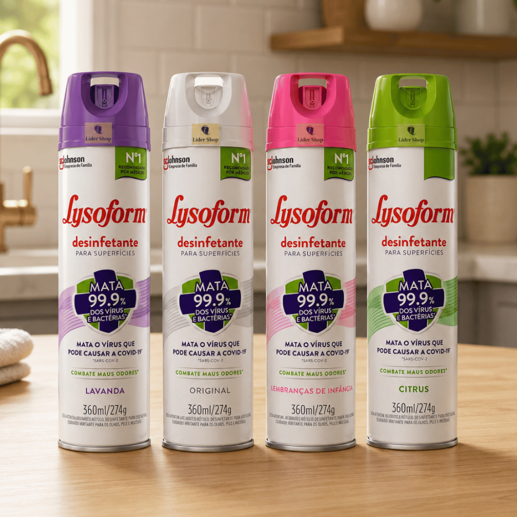 Desinfetante Lysoform ORIGINAL ou LAVANDA  ou INFÂNCIA  ou CITRUS 360ml - Elimina Germes, Odores, Seguro p/ Pets