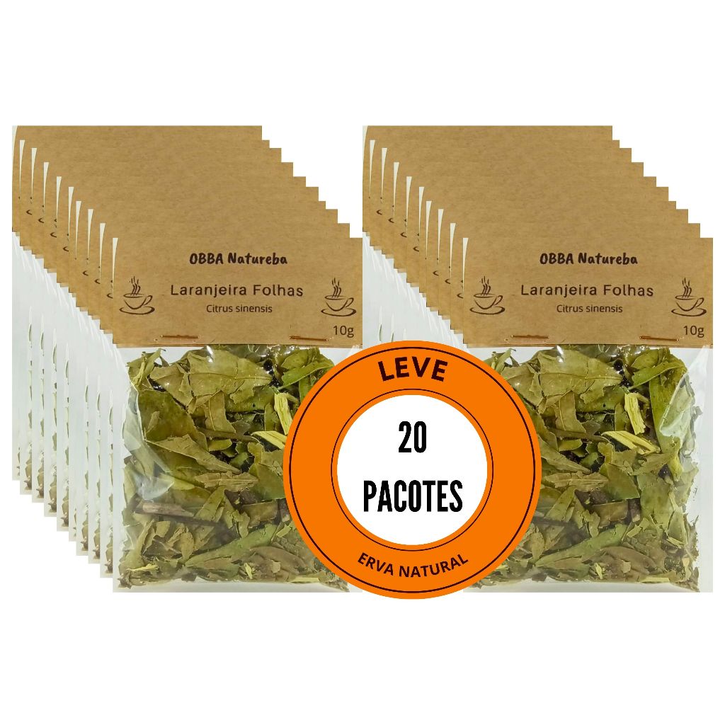 Chá de LARANJEIRA Verdadeira Citrus sinensis 100% Natural Infusão Tradicional Pura – Leve 20 pacotes