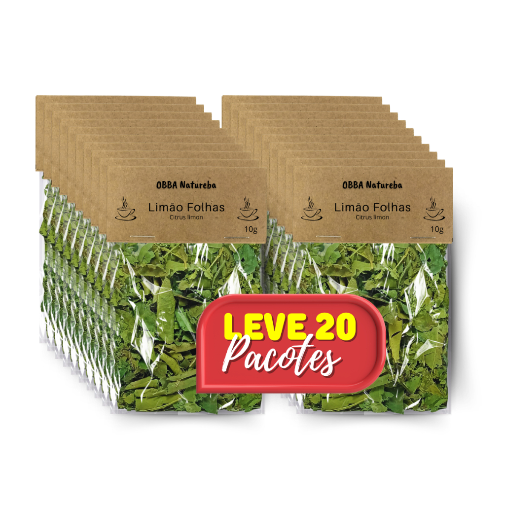 Limão Folhas Chá Puro Citrus Limon-Leve 20Pacotes