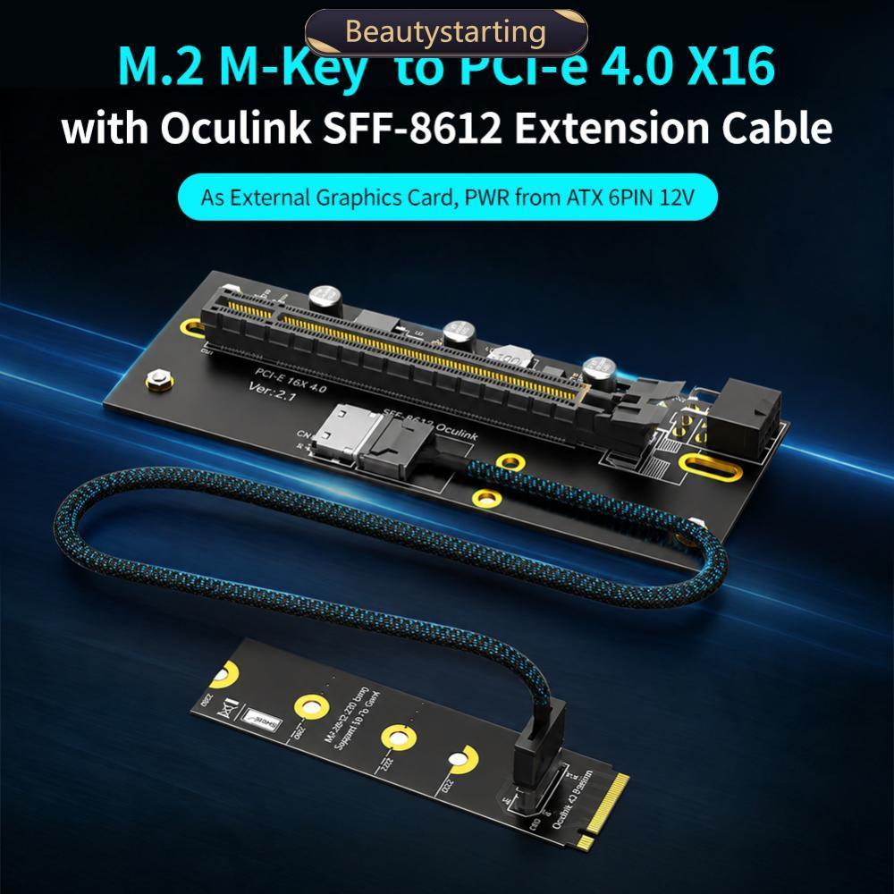 BEAUTYSTARTING M . 2-Key 2242/2260/2280 Para PCI-e 4.0 X16 Com Cabo De Extensão Oculink SFF-8612 Como Placa Gráfica Exte