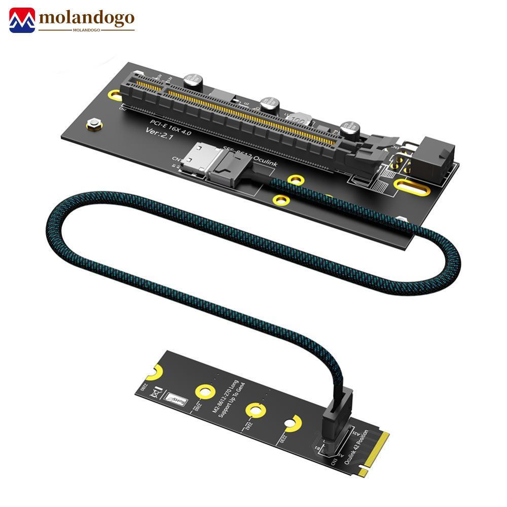 Milandogo M . 2-Key 2242/2260/2280 Para PCI-e 4.0 X16 Com Cabo De Extensão Oculink SFF-8612 Como Placa Gráfica Externa O
