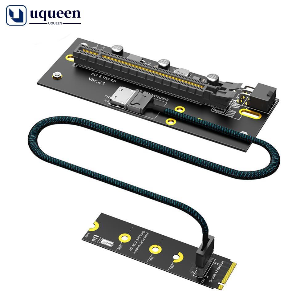 UQUEEN M . 2-Key 2242/2260/2280 Para PCI-e 4.0 X16 Com Cabo De Extensão Oculink SFF-8612 Como Placa Gráfica Externa Orie