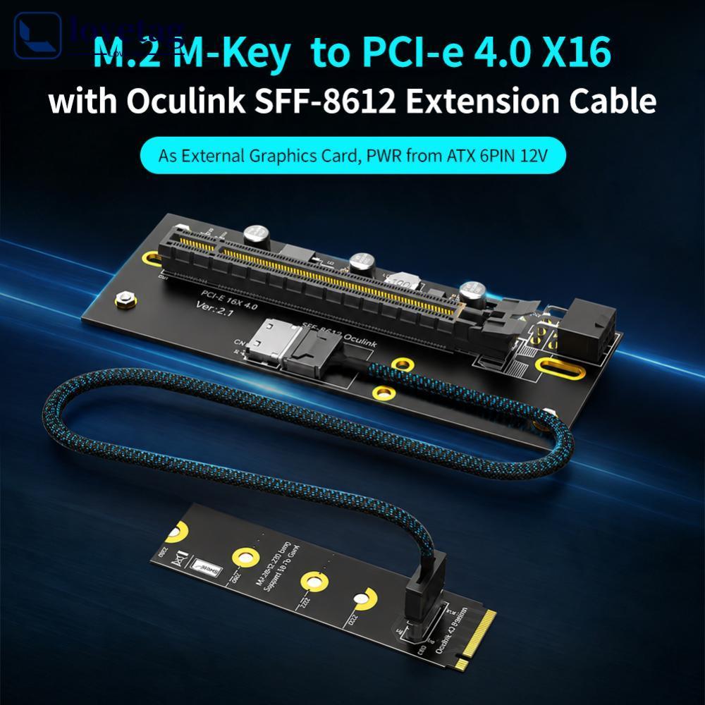 LOVETAG M . 2-Key 2242/2260/2280 Para PCI-e 4.0 X16 Com Cabo De Extensão Oculink SFF-8612 Como Placa Gráfica Externa Ori