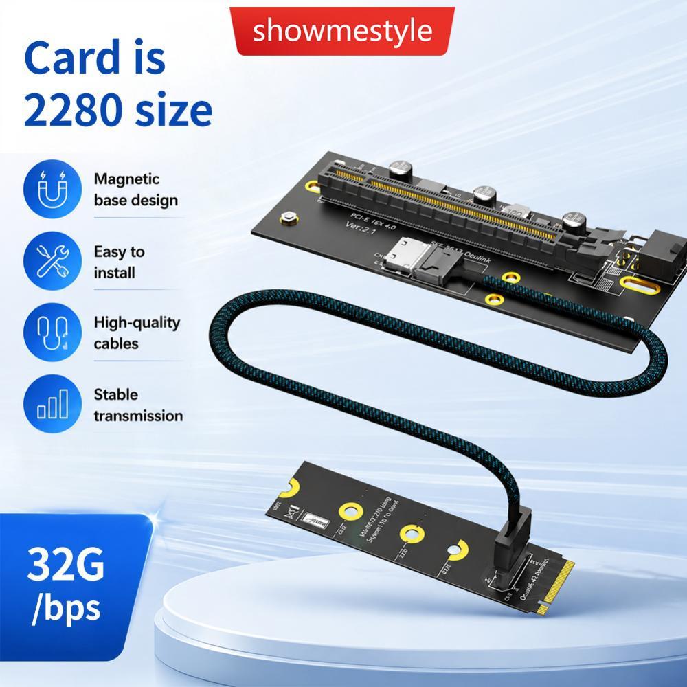 SMS M . 2-Key 2242/2260/2280 Para PCI-e 4.0 X16 Com Cabo De Extensão Oculink SFF-8612 Como Placa Gráfica Externa Orienta