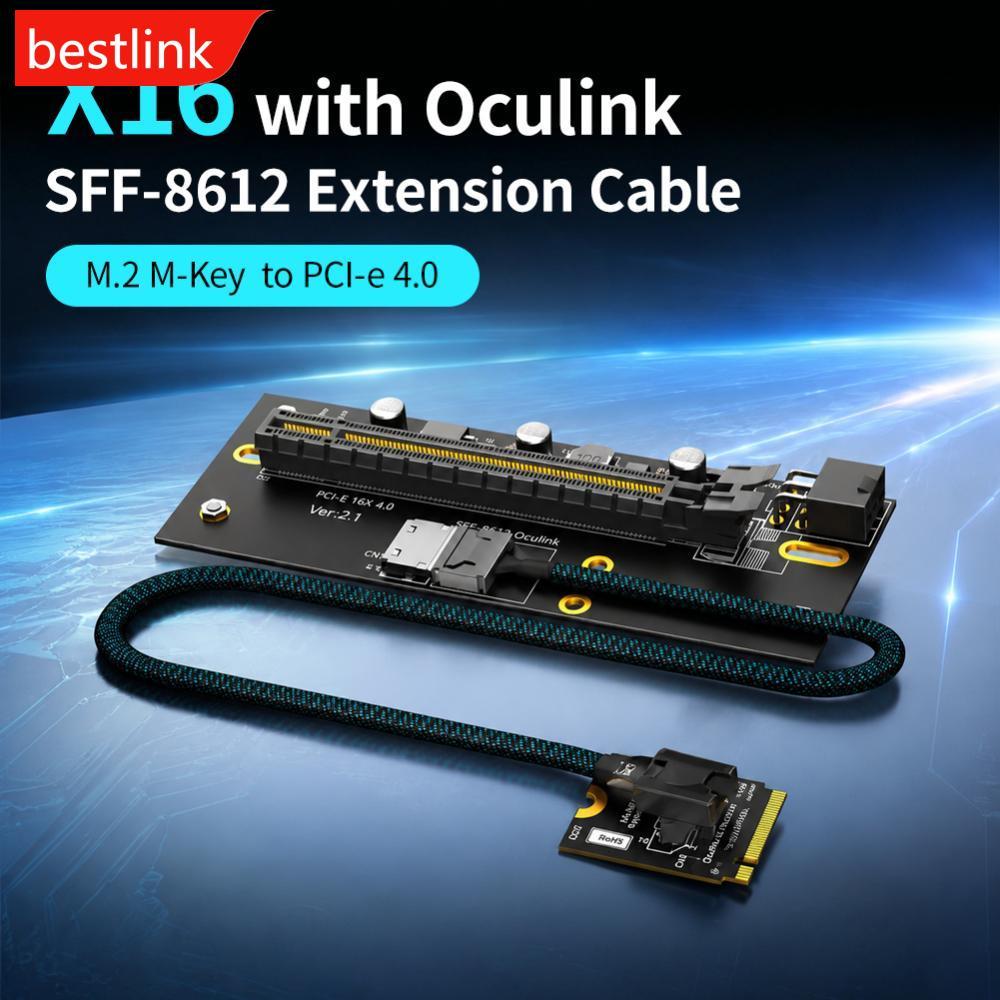 BESTLINK M . 2-Key 2230 Para PCI-e 4.0 X16 Com Cabo De Extensão Oculink SFF-8612 Como Placa Gráfica Externa Orientação D