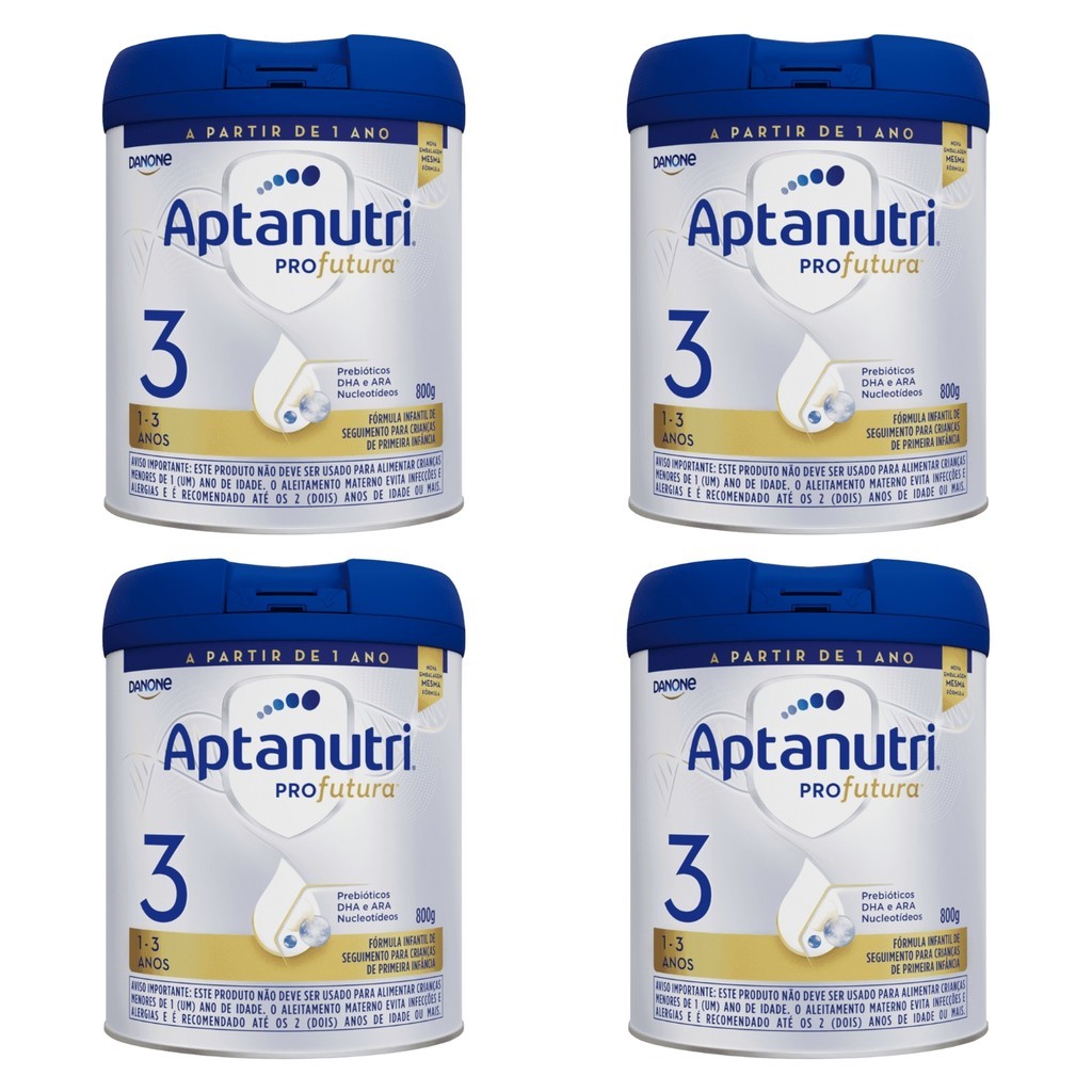 KIT C/ 4 UNIDADES APTANUTRI PRO FUTURA 3 800G CADA LATA