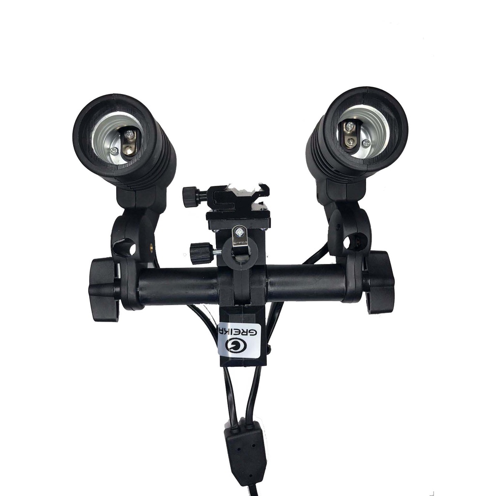 Suporte de Flash com Soquete duplo de lampada e encaixe para softbox Sombrinha ideal para estúdio luz de modelagem