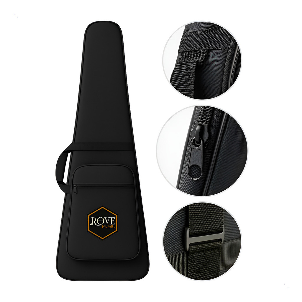 Capa Guitarra Mega Luxo Rove Music Formato Nsa Acolchoada