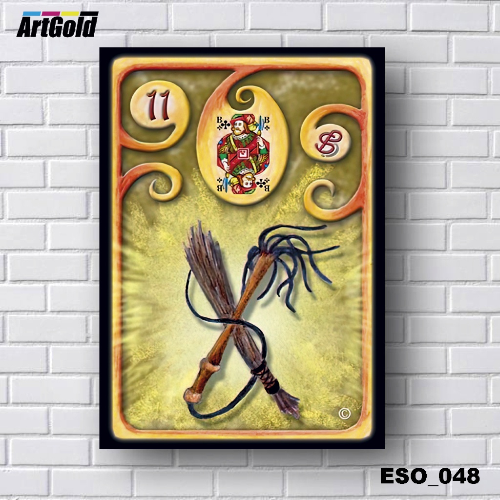 Placas Quadros Decorativos em MDF - Esotérico -  Tarô - Baralho Cigano - Carta 11 O Chicote
