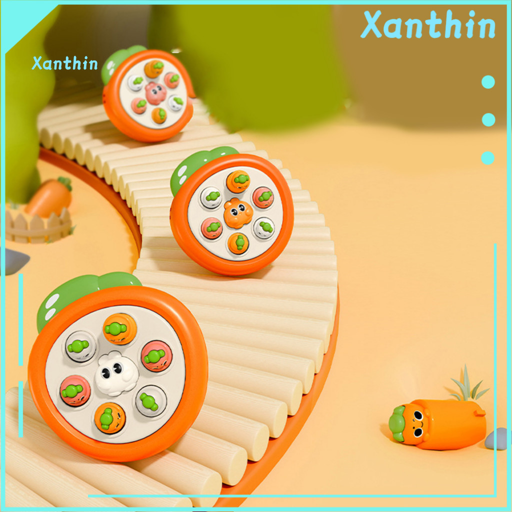 Round Toy Whack-a-mole for Kids – Portable Mini Radish Design Puzzle Game Safe and Fun Educational for Babies Children