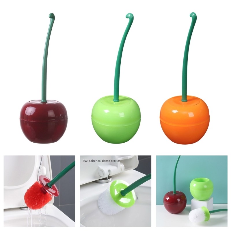 Bmico Fun Design Limpador De Banheiro Cerejas Forma Antiderrapante Limpeza Poderosa Para Marcas