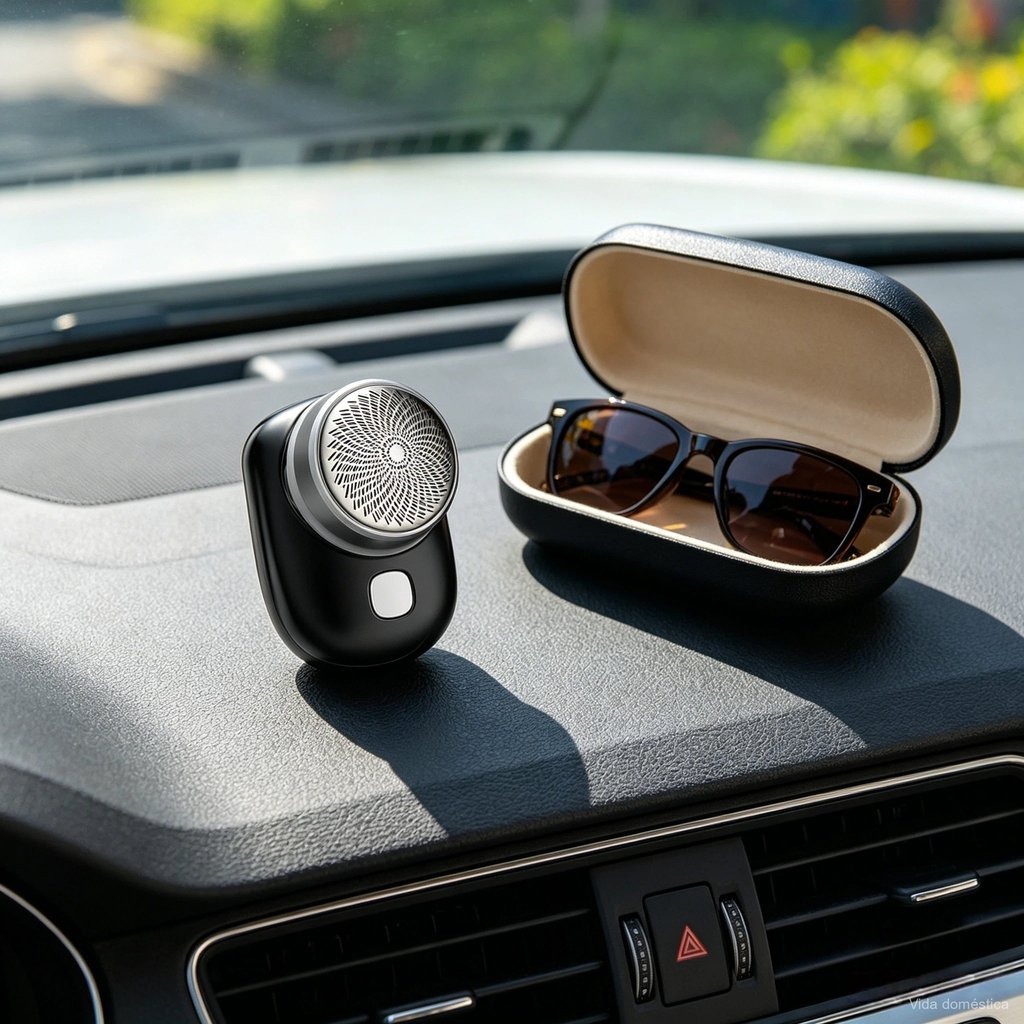 1 Conjunto Prate/Preto Barbeador Mini Prateado Extremamente Portátil Com De Longa Duração Design Compacto E Elegante Fun