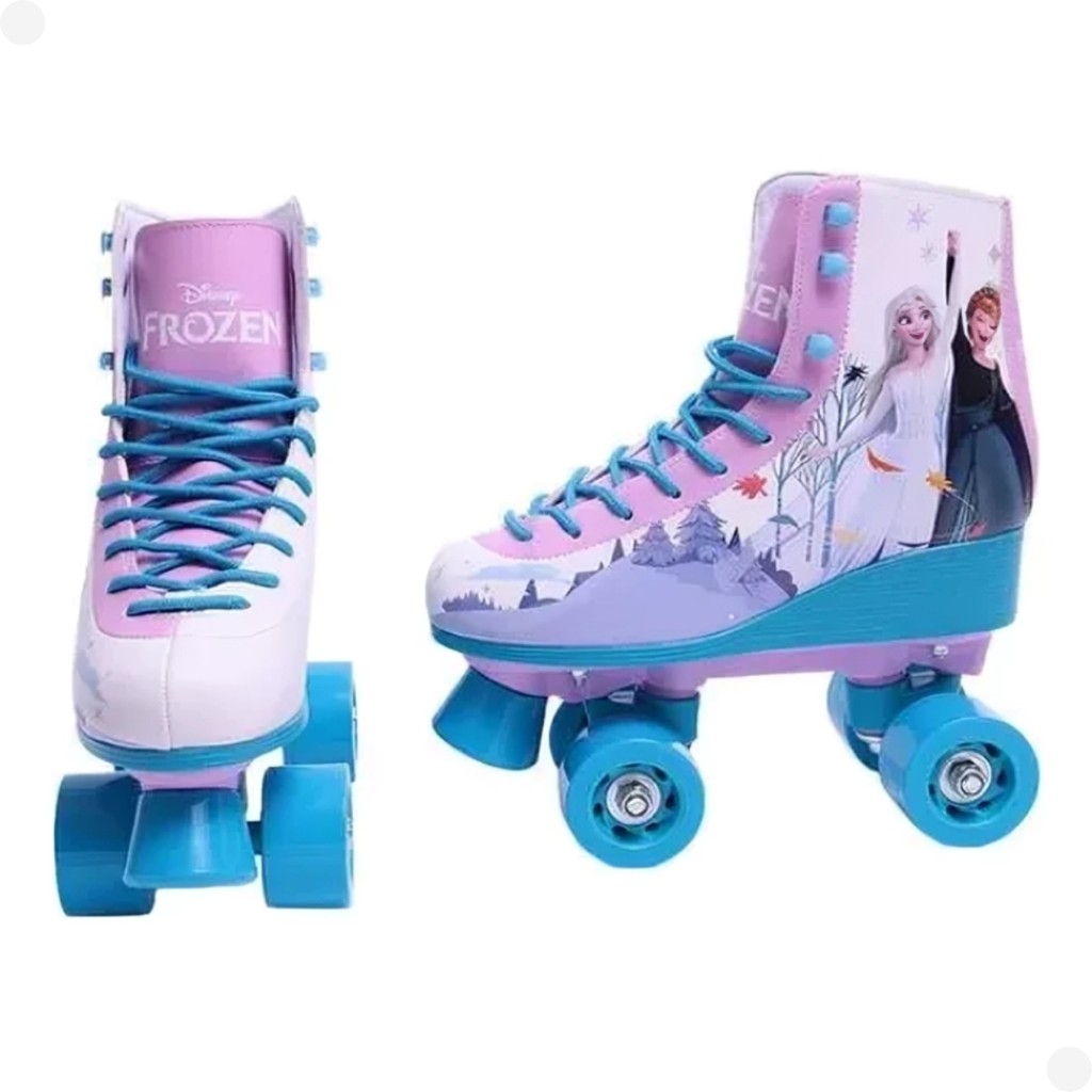 Patins Frozen 4 Rodas -  Design Delicado Tamanho 35/36 F0165-7 - Fun