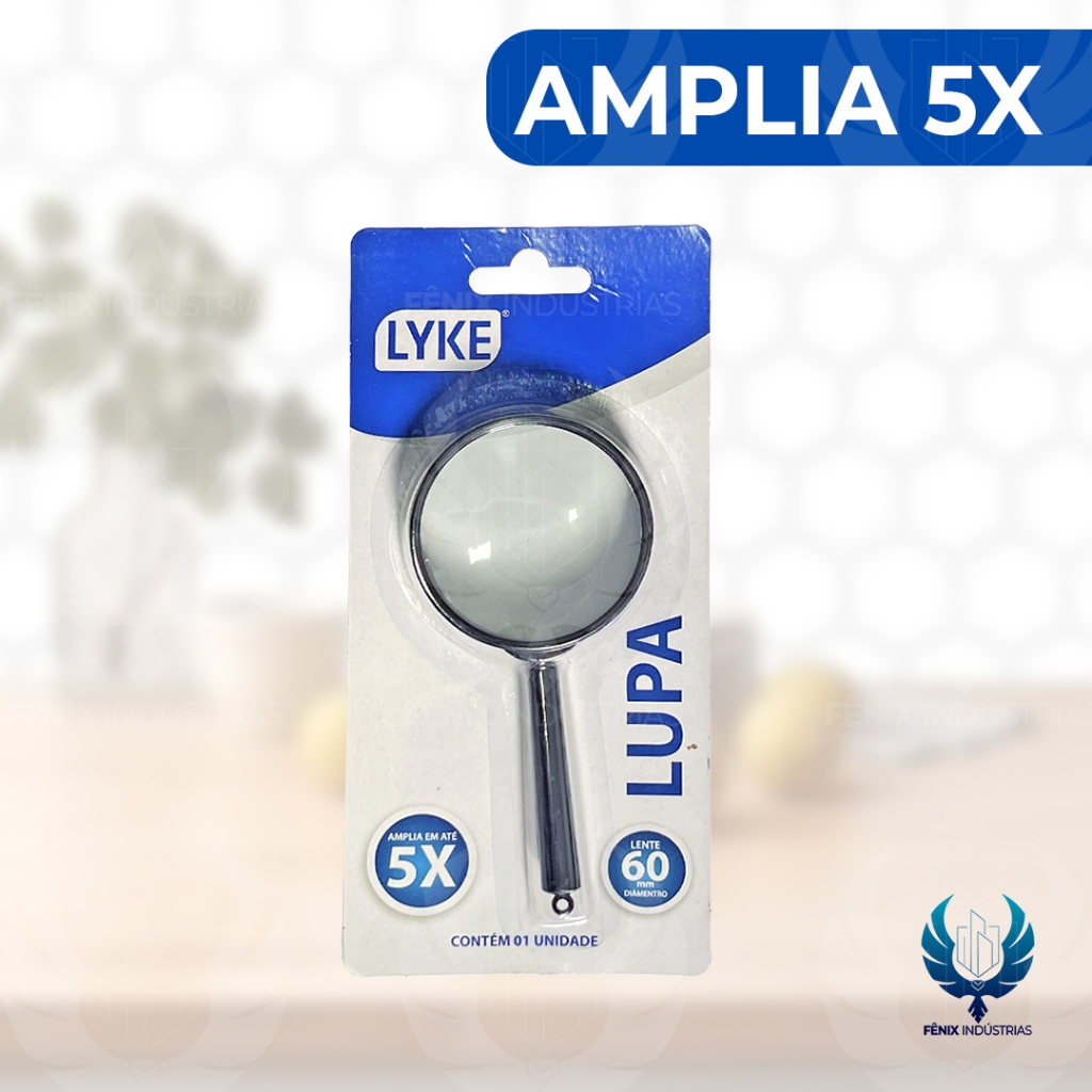 Lupa LYKE 60mm – Ampliação de 5x – Visão Precisa em Qualquer Situação!