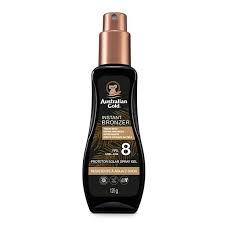 Protetor Solar Corporal FPS 8 Australian Gold - Instant Bronzer Spray Gel - 125ml