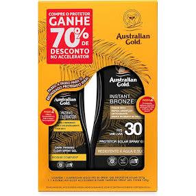Kit Australian Gold Instant Bronzer - Protetor Solar Corporal 237ml + Bronzeador 125ml