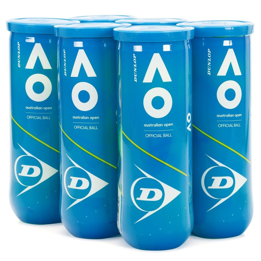 Bola de Elite Tenis Dunlop Australian Open 6 Tubos com 03 Unidades Qualidade e Durabilidade