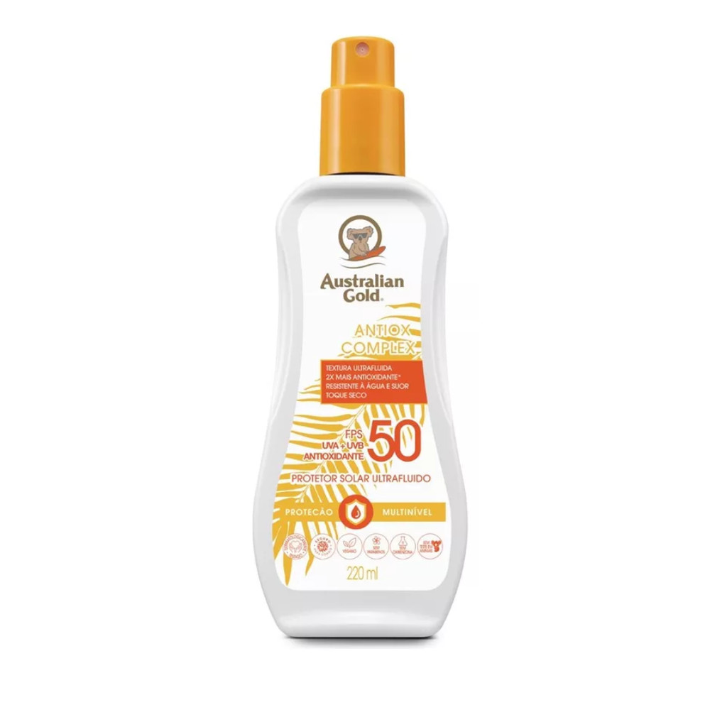 Protetor Solar Ultrafluído FPS 50 Australian Gold Antiox Complex 220ml