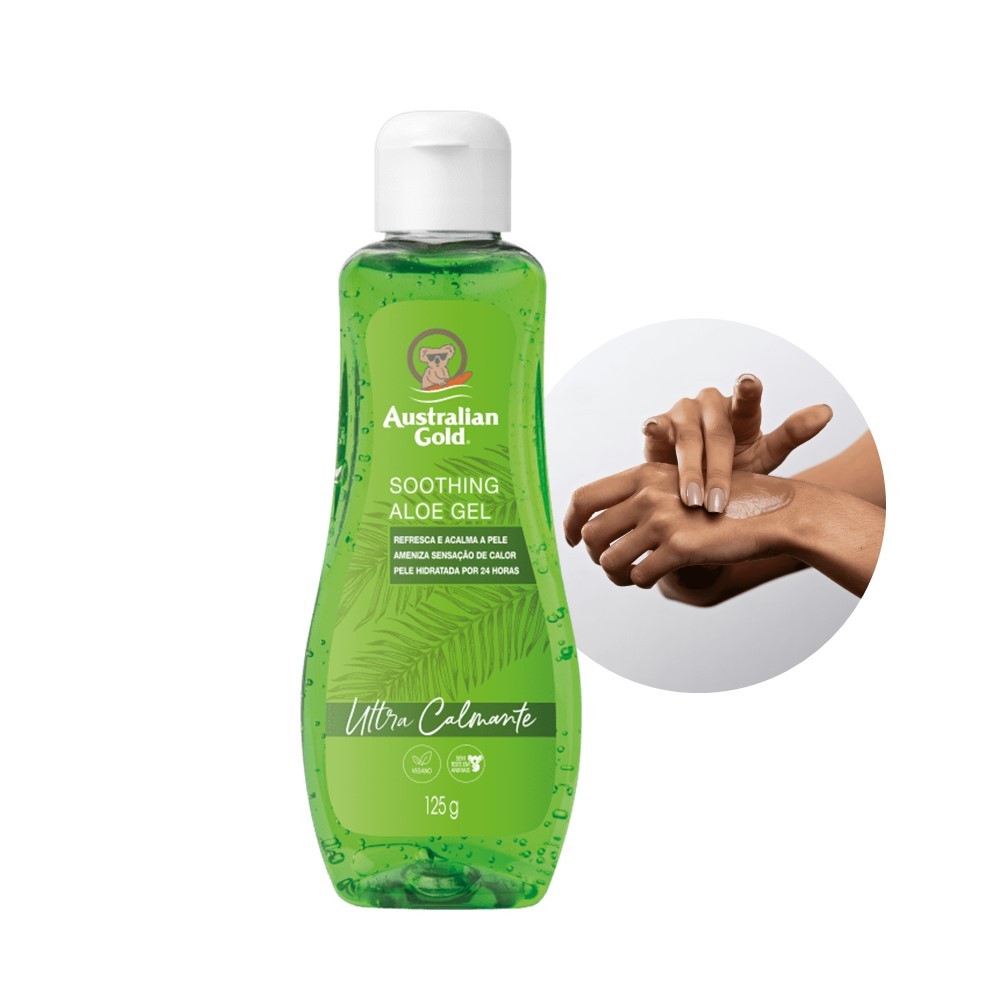 Gel Pós Sol Suavizante Calmante Aloe Vera Australian Gold 125g
