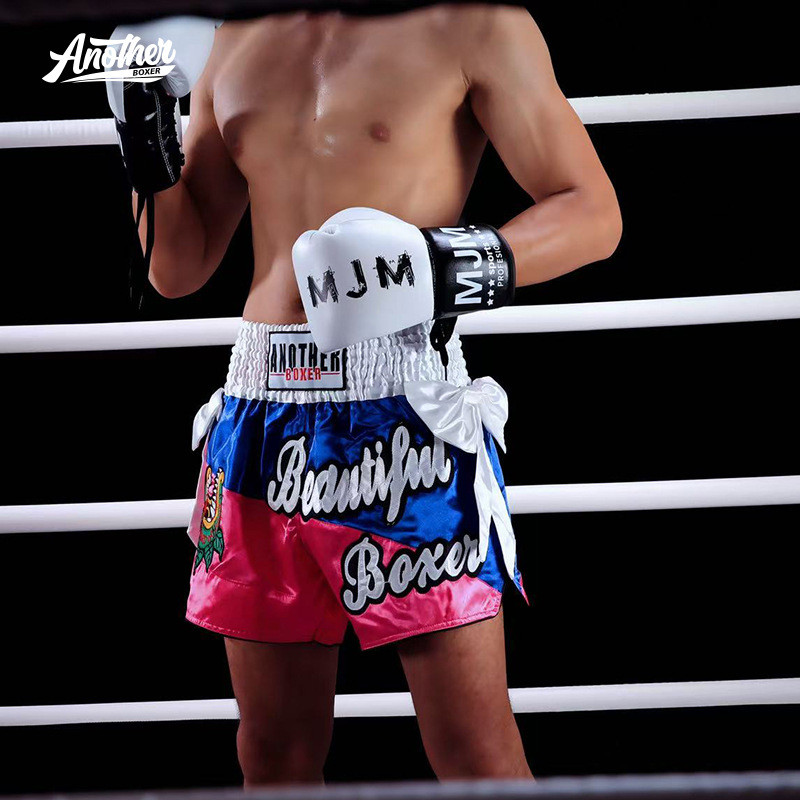 Muay Thai Shorts Men and Women Clothes for Sanda Boxing Combat Fighting Training Wear j9kE