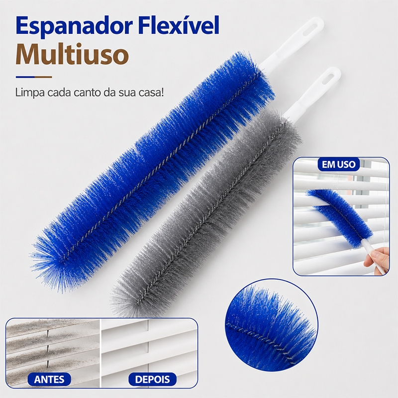 Ventilador De Microfibra Flexível Escova Removedor De Poeira Doméstica Limpeza De Obturador De Ar Condicionado Dobrável