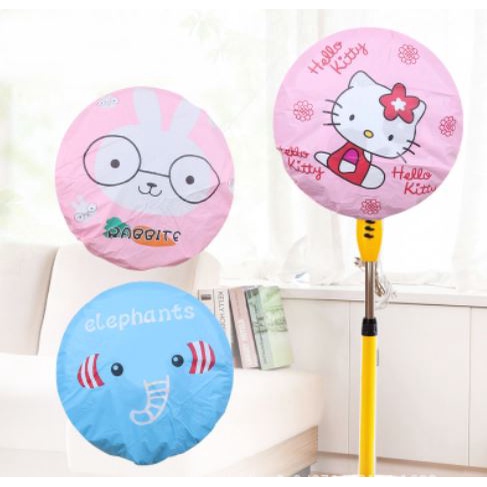 50x50 Cm Tampa Do Ventilador Kitty Fan Guarda Protetora Contra Poeira De Segurança Para Bebês Bonito Dos Desenhos Animados Elétrico