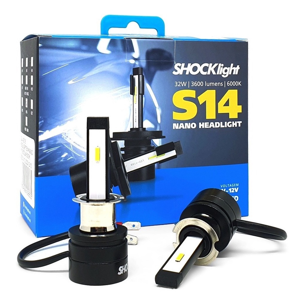 Lampada Super Led Mini Shocklight 32w S14 Nano H3 6000k