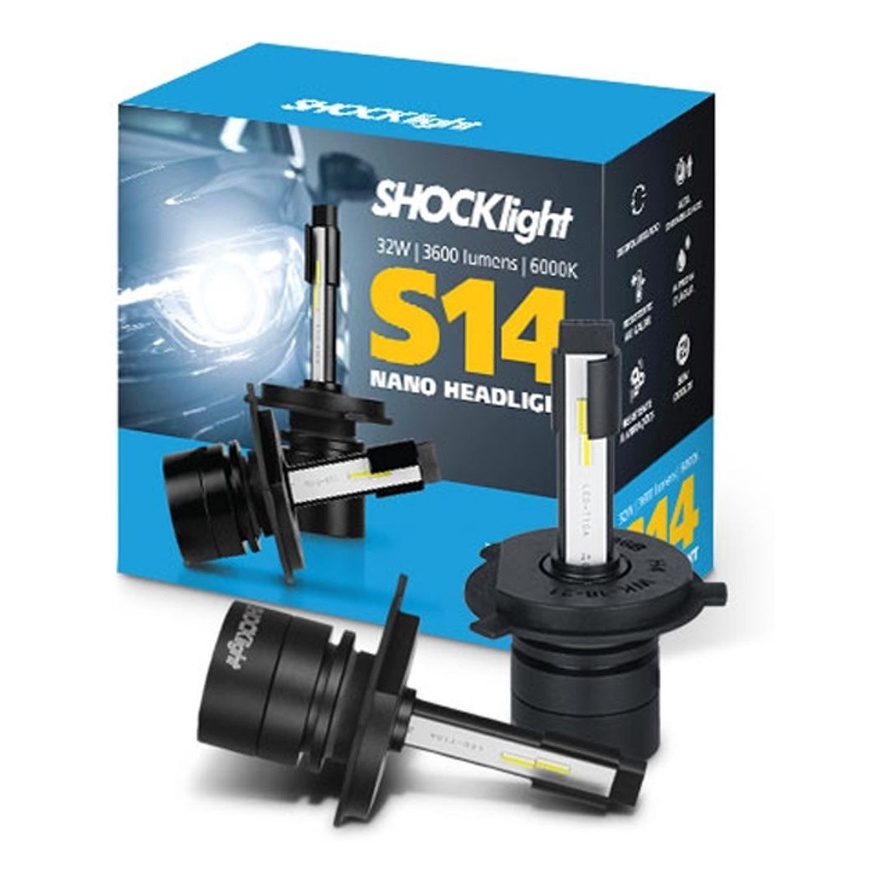 Lampada Super Led Mini Shocklight 32w S14 Nano H4 6000k