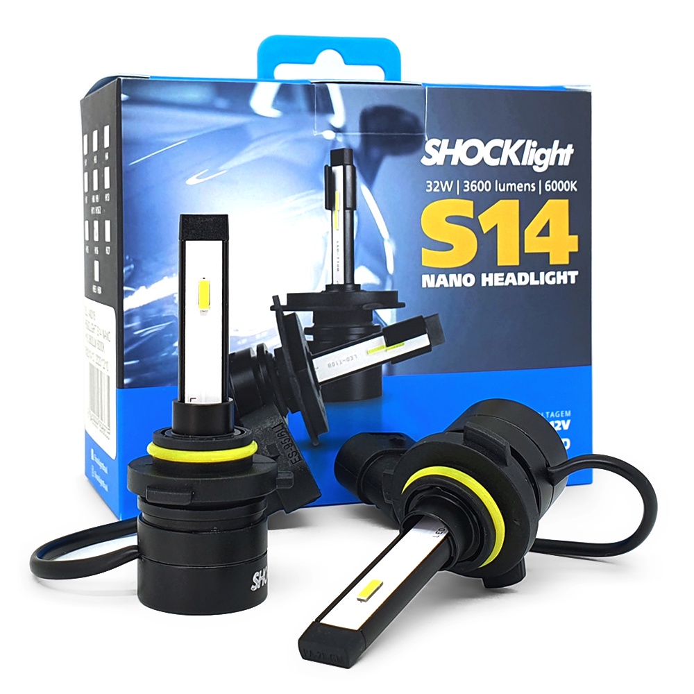 Lampada Super Led Mini Shocklight 32w S14 Nano HB3/HB4 6000k