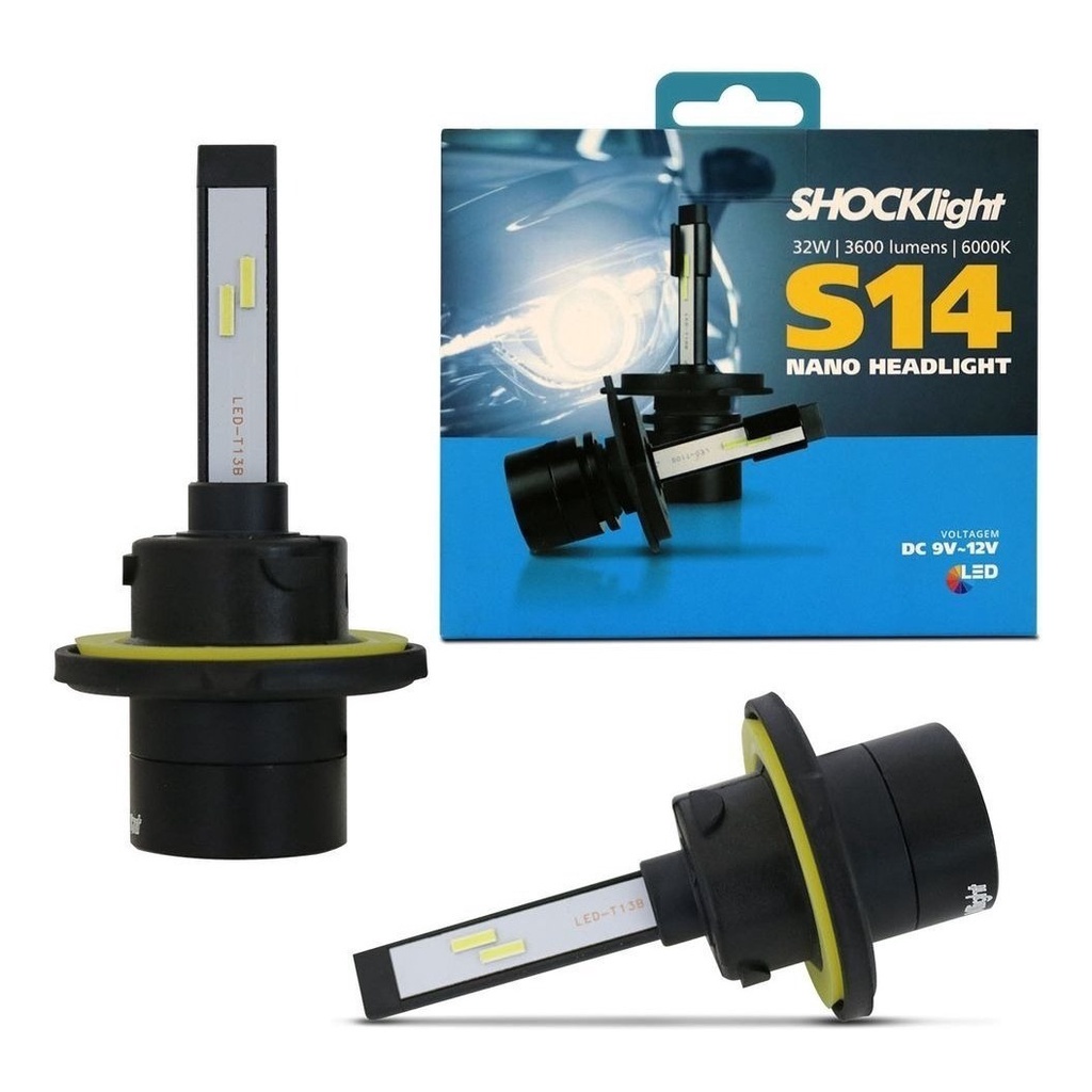 Lampada Super Led Mini Shocklight 32w S14 Nano H13 6000k