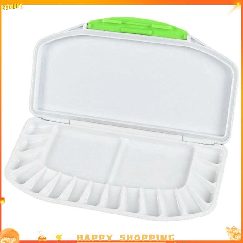 Paleta Hermética Aquarela Com 16 Grades De Cores , 2 Zonas De Área De Mistura , Ideal Para Pinturas Acrílicas E Guache