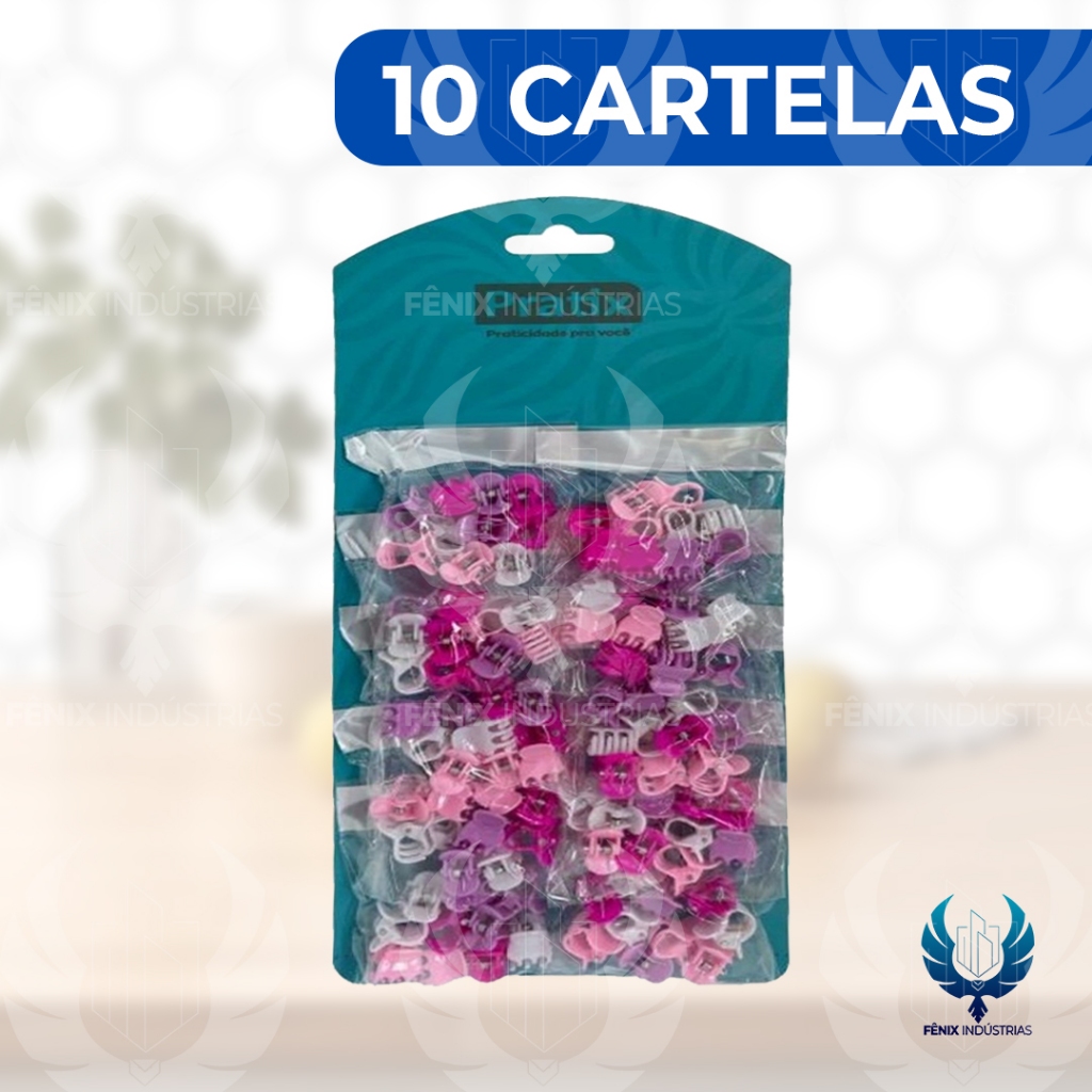 Prendedor de Cabelo Mini Piranha Tridente – Tons de Rosa
