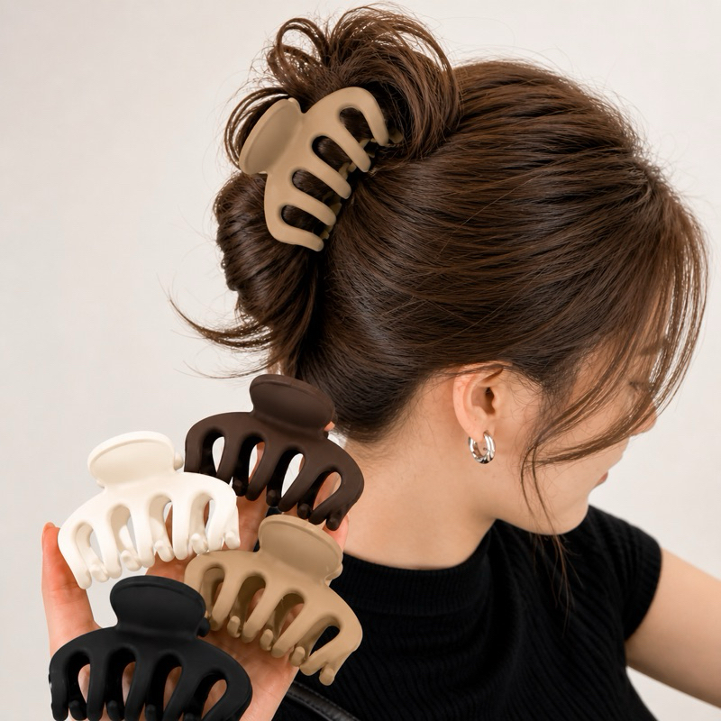 Kit 3 Piranhas de Cabelo Presilhas Prendedor Fixação Forte e Resistente Cores Opacas Matte