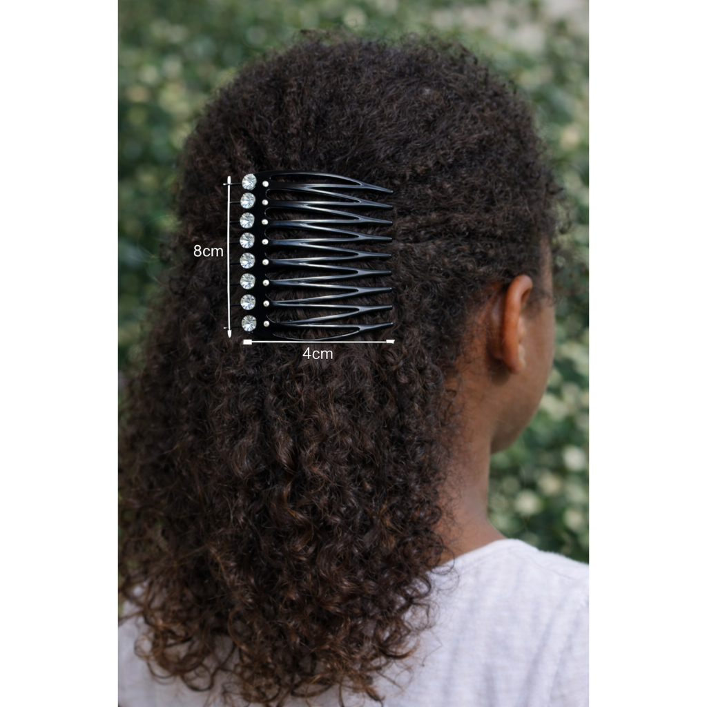 Presilha Luxo Piranha de cabelo, Prendedor de Cabelo Alta Resistência Modelo Pente com Strass