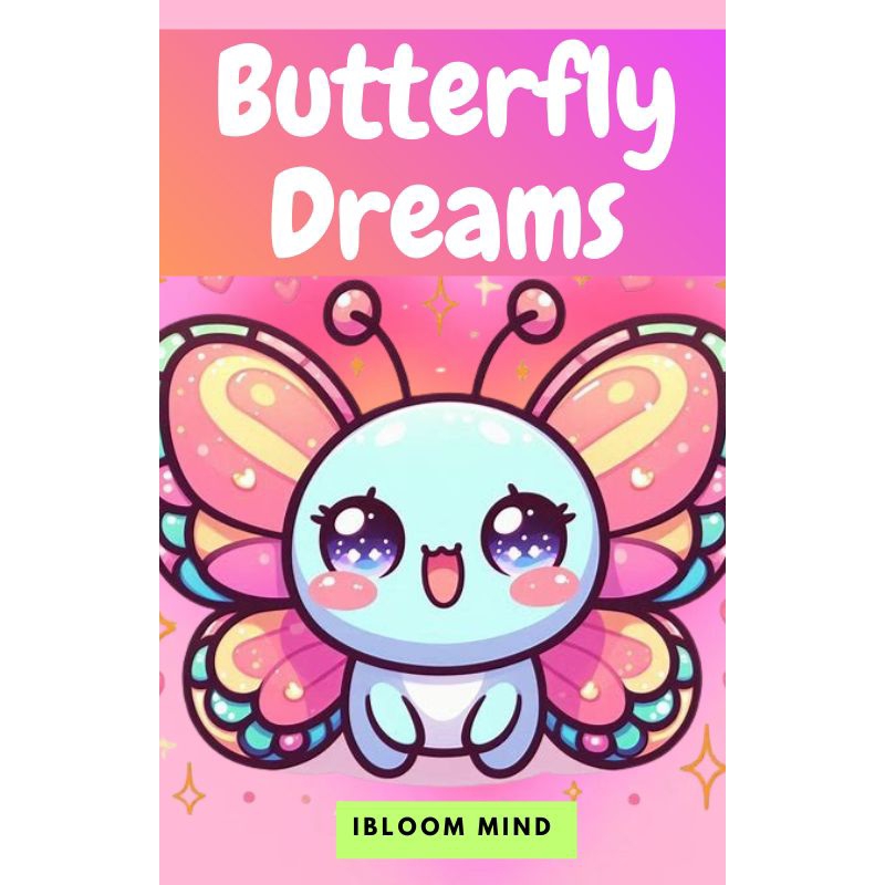 Livro de Colorir – Butterfly Dreams | Coloring Book Fofinho desenhos fofos Antiestresse relaxante